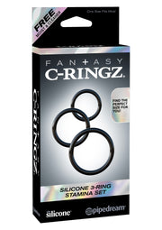 anelli fallici kit 3 pz Silicone 3-Ring Stamina Set