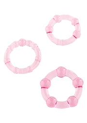 Anelli fallici rosa Stay Hard - Three Rings