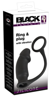 Anello fallico con fallo anale vibrante Vibrating Ring + Plug