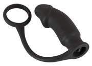 Anello fallico con fallo anale vibrante Vibrating Ring + Plug