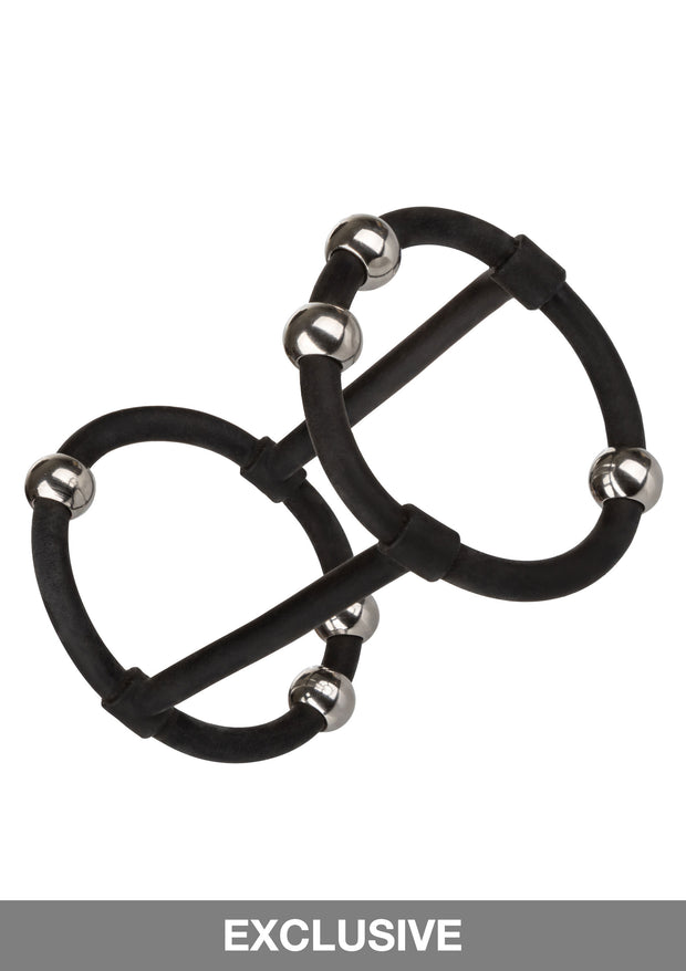 Anello fallico doppio Beaded Silicone Enhancer Cage