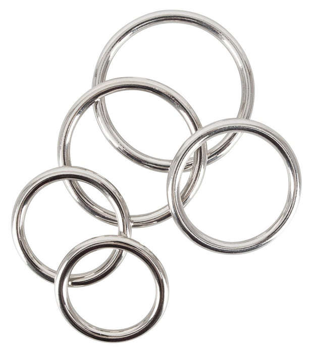 Anello fallico in metallo kit Set of 5 Cock Rings