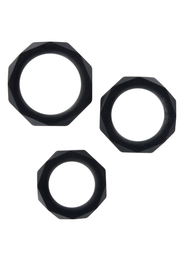 Anello fallico in silicone kit 3 pz Power Halo C-Ring Set