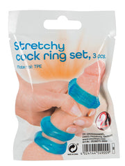 Anello fallico miglior erezione kit set 3 pz Stretchy Cock Ring Set