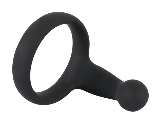 Anello fallico ritardande con plug anale Black Velvets Cock Ring