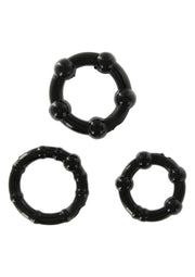 Anello pene set Stay Hard - Three Rings