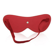 Blindfold mask red maschera da notte in simil pelle rosso bondage fetish sexy uomo e donna