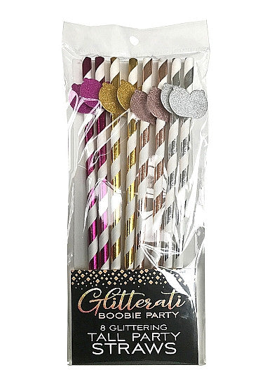 Cannucce divertenti Glitterati Boobie Tall Party Straws