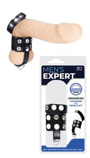 Costrittivo testicoli anello fallico con separatore Men's Expert