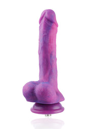 Fallo realistico Hismith KlicLok Dildo 19 cm glitter