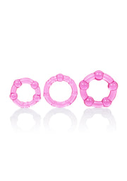 kit Anello fallico Island Rings pink 3 pz