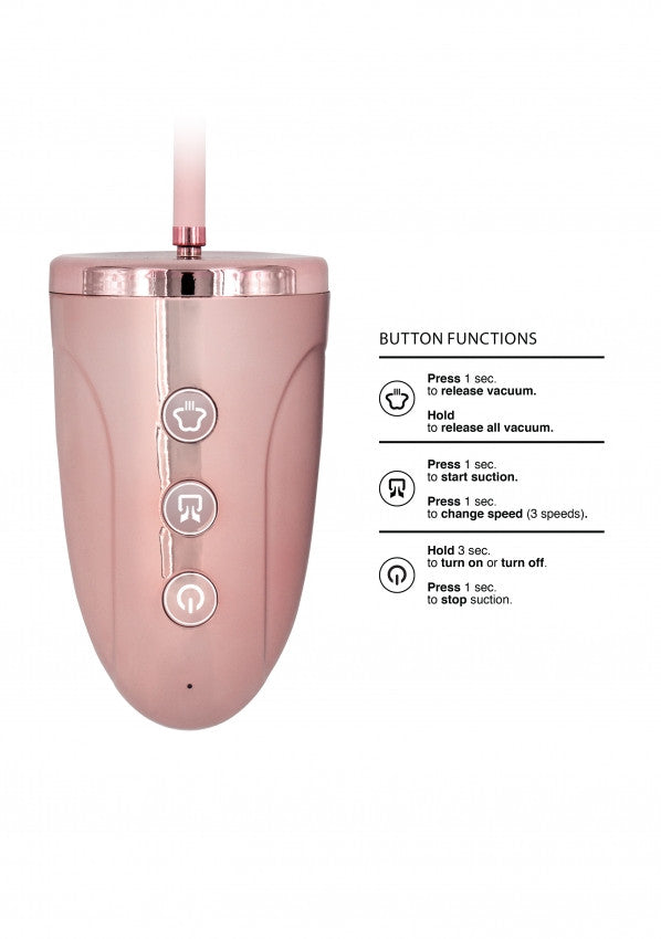 Kit pompa per capezzoli e clitoride Automatic Rechargeable Clitoral & Nipple Pump Set - L - Pink