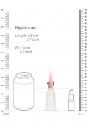 Kit pompa per capezzoli e clitoride Automatic Rechargeable Clitoral & Nipple Pump Set - L - Pink