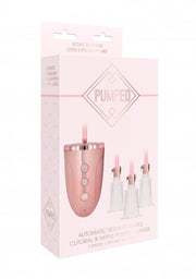 Kit pompa per capezzoli e clitoride Automatic Rechargeable Clitoral & Nipple Pump Set - L - Pink