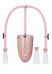 Kit pompa per capezzoli e clitoride Automatic Rechargeable Clitoral & Nipple Pump Set - M - Pink