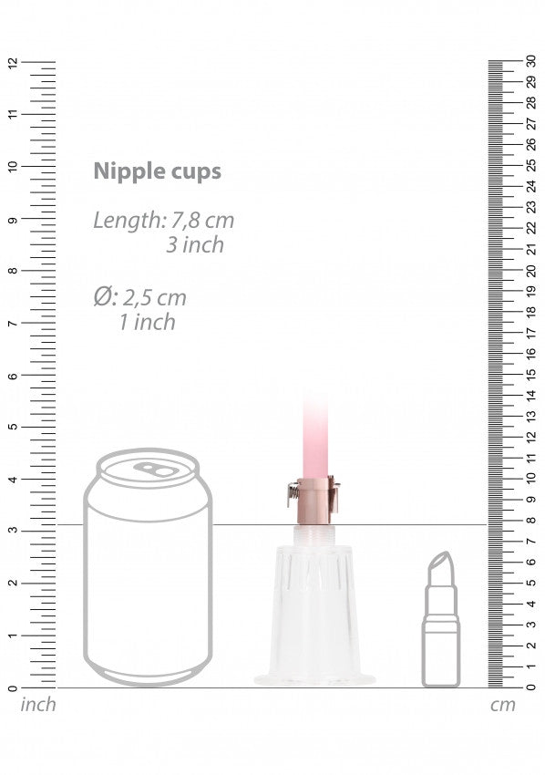 Kit pompa per capezzoli e clitoride Clitoral & Nipple Pump Set Large - Rose Gold