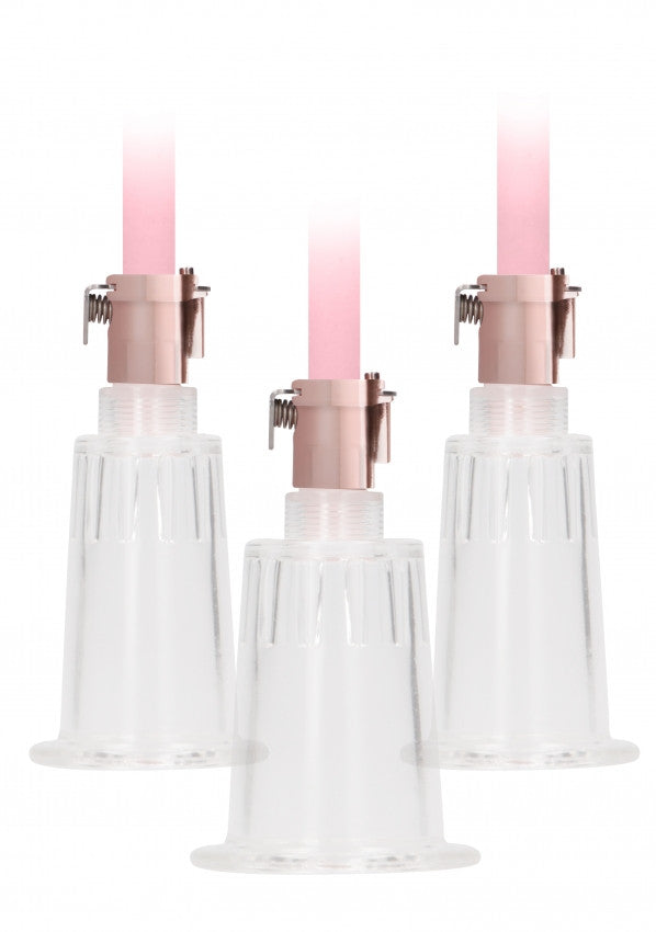 Kit pompa per capezzoli e clitoride Clitoral & Nipple Pump Set Large - Rose Gold