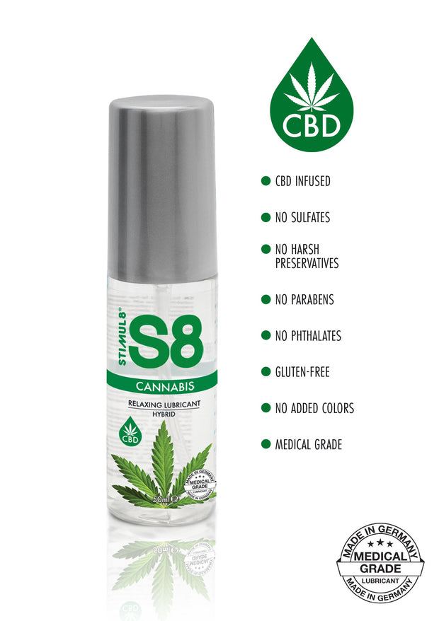 Lubrificante intimo gel vaginale anale cbd mariuana S8 Hybrid Cannabis Lube 50ml