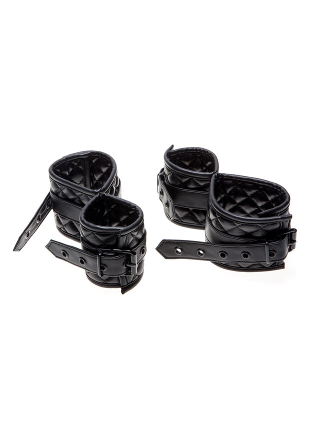 manette cavigliere fetish costrittivo nero  wrist and ankle cuffs