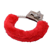 Manette con pelliccia sintetica bondage cuffs fetish costrittivo red