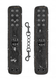 Manette Denim Handcuffs Roughend Denim Style Black