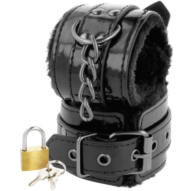 Manette per caviglie con lucchetto DARKNESS ANKLE RESTRAINTS BLACK