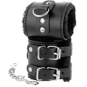 Manette professionali bdsm DARKNESS WRIST RESTRAINTS BLACK WITH FUR