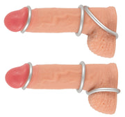 Metallic Silicone Cock Ring Set