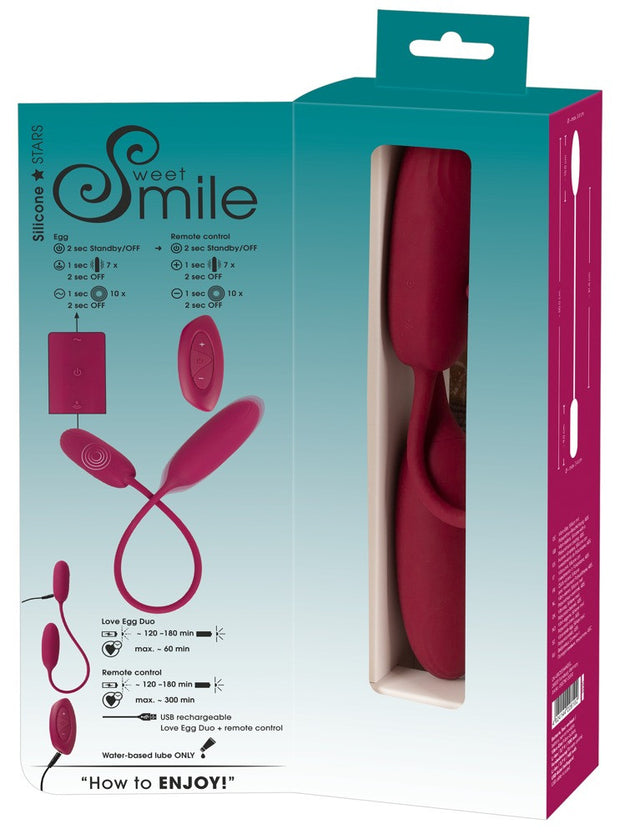 Ovetto vibrante doppio RC Shaking & Vibrating Love Egg Duo