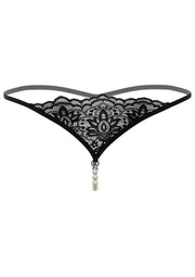 Perizoma intimo con perle e pizzo Pearl beaded g-string