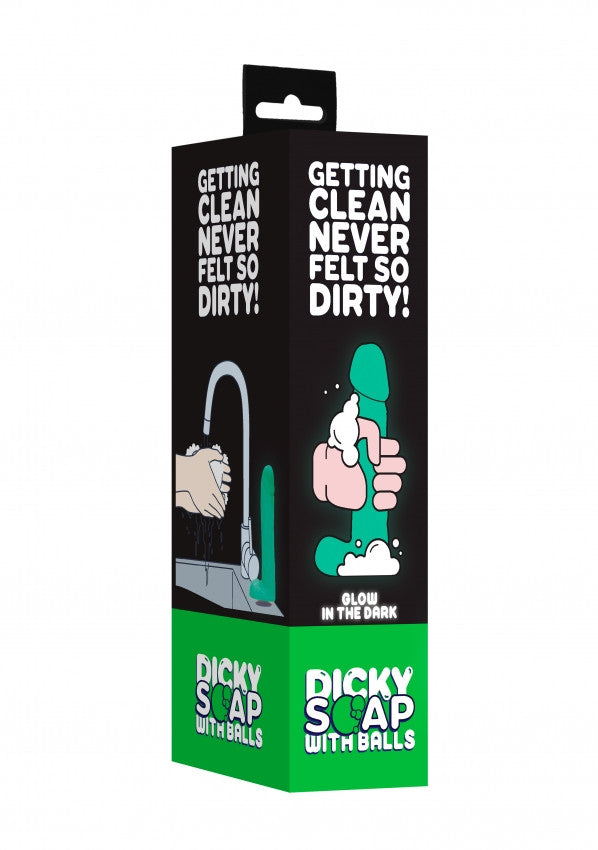 sapone per le mani fallo realistico con ventosa Dicky Soap With Balls Glow In The Dark