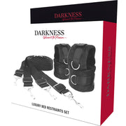 Set costrittivo da letto DARKNESS INTERLACE OVER AND UNDER BED RESTRAINT SET