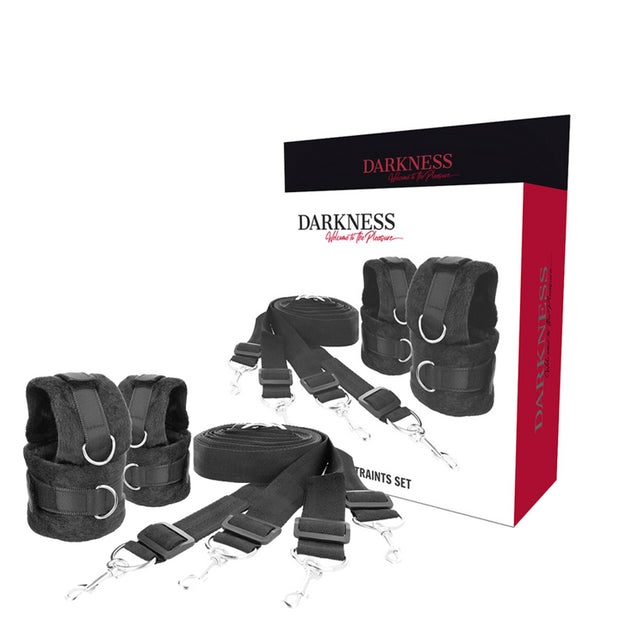 Set costrittivo da letto DARKNESS INTERLACE OVER AND UNDER BED RESTRAINT SET