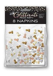 Tovaglioli divertenti con peni Glitterati Penis Party Napkins