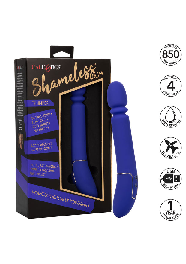 Vibratore in silicone realistico vaginale anale Slim Thumper