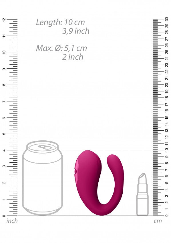 Vibratore per slip Triple Action Vibator with Clitoral Pulse Wave Pink