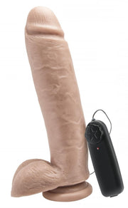 Vibratore realistico maxi vaginale Dildo 10 Inch w.Balls Vibrator