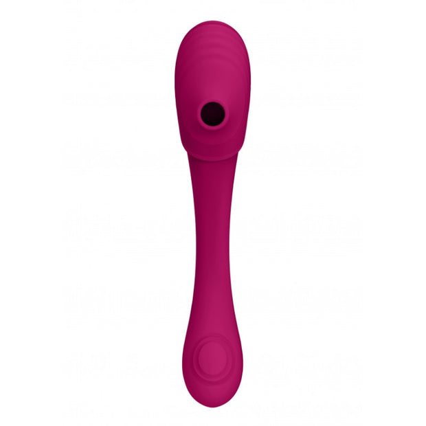 Vibratore vaginale Double Ended Pulse Wave Air-Wave Bendable Vibrator Pink