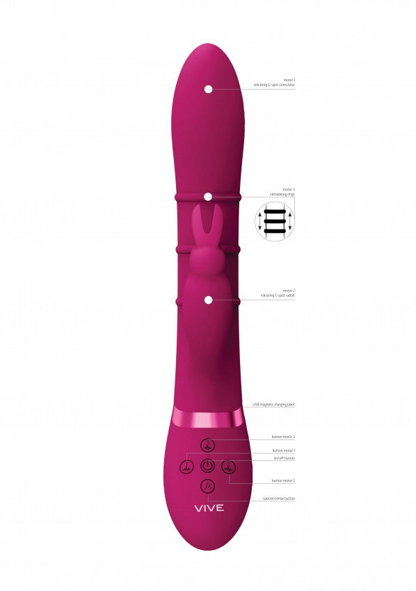 Vibratore vaginale rabbit Stimulating Rings, Vibrating G-Spot Rabbit Pink