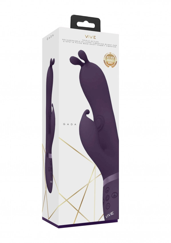 Vibratore vaginale rabbit Triple Action Vibrating Rabbit with PulseWave Shaft Purple