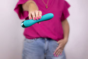 Vibratore vaginale Smooth Silicone G-Spot Vibrator Teal Blue