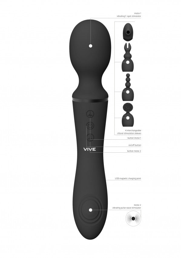 Vibratore wand Nami - Black